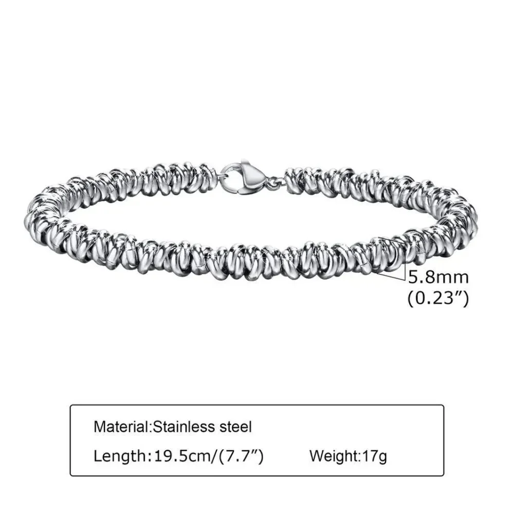 Stylish Twisted Stainless Steel Bracelet